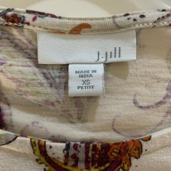 J. Jill Paisley Print Long Sleeve Top - Picture 3 of 9